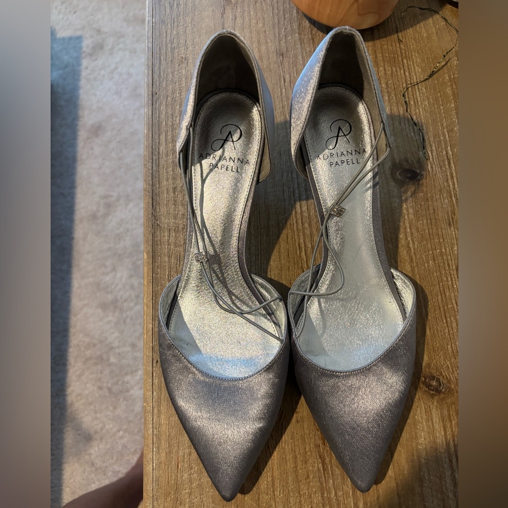 Silver Dress shoes.